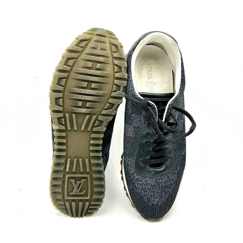Louis Vuitton Rare Black and Tan Knit Sneakers, Size 41 US - Picture 1 of 7